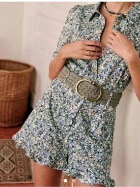 Sezane Elisa Romper in Garden Floral